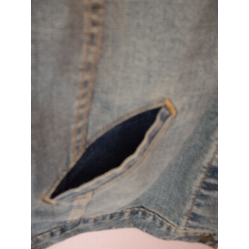 Levi Strauss Levi's Blue Tailored Lightly Distressed Denim Jacket Womens Medium - Picture 2 of 9